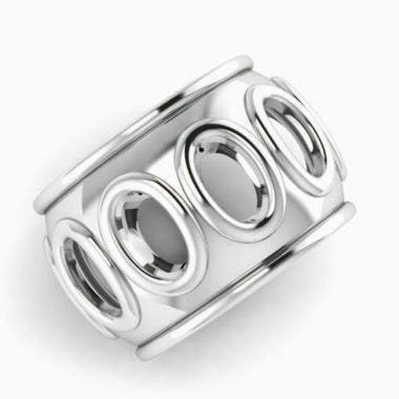 925 Sterling Silver Astor Napkin Rings by Krysaliis - Set of 2
 Gift Boxed - Picture 1 of 2